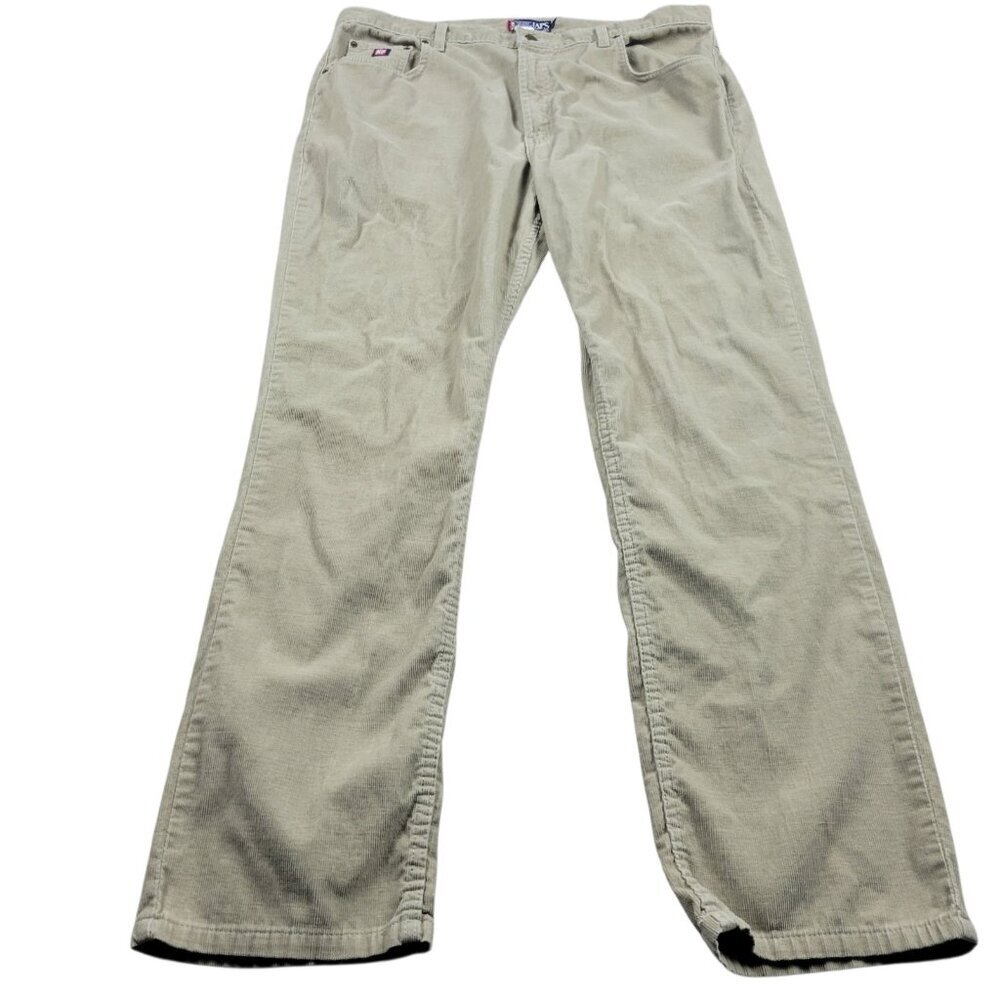 Vintage Chaps Ralph Lauren Corduroy Pants Mens 40x33 Tag 40x34 Brown Straight